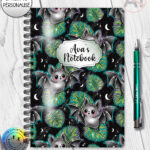 19749 bat monstera gothic notebook 2