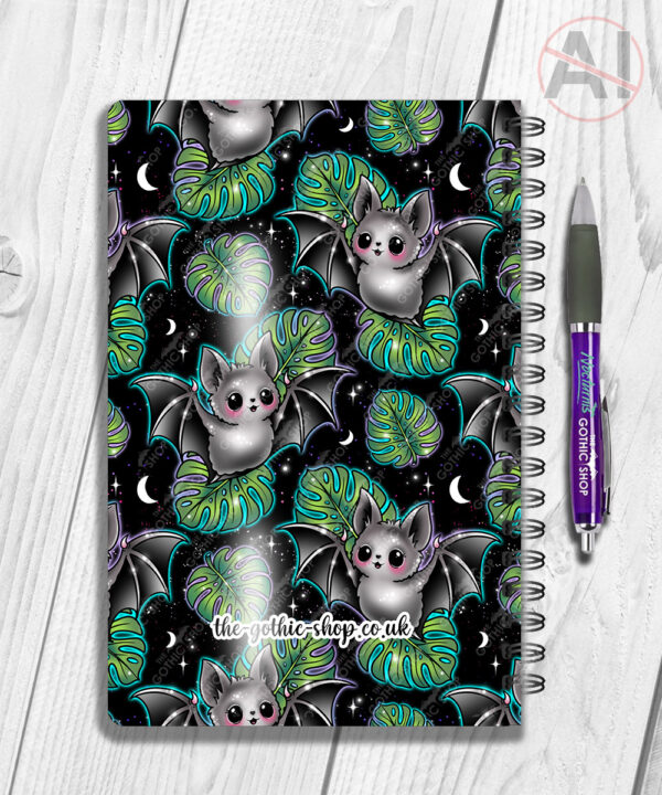 19749 bat monstera gothic notebook 3