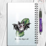 19749 bat monstera gothic notebook 6
