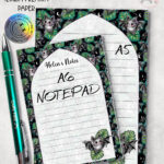 19750 bat monstera a5 a6 gothic notepad