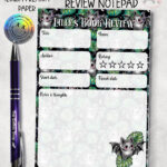 19750 bat monstera gothic book review notepad
