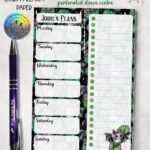 19750 bat monstera gothic weekly planner notepad