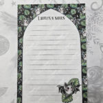 plantbatty bat with monstera gothic notepad optional to personalise