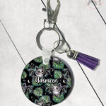 19755 bat monstera gothic keyring