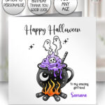 19757 cauldron ghosts halloween card 1