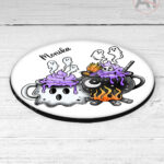 19759 ghost cauldron halloween personalised coaster 2