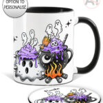 19759 ghost cauldron halloween personalised mug 1