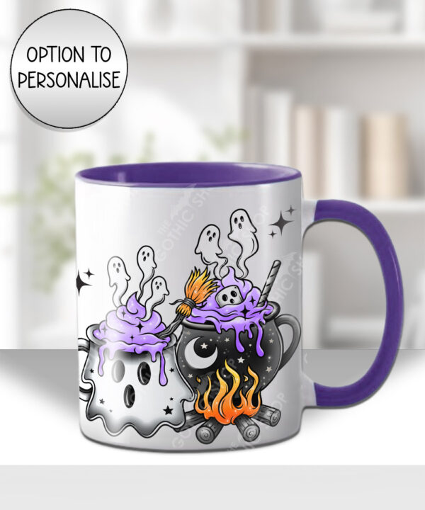 19759 ghost cauldron halloween personalised mug 2