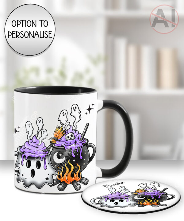 19759 ghost cauldron halloween personalised mug 5