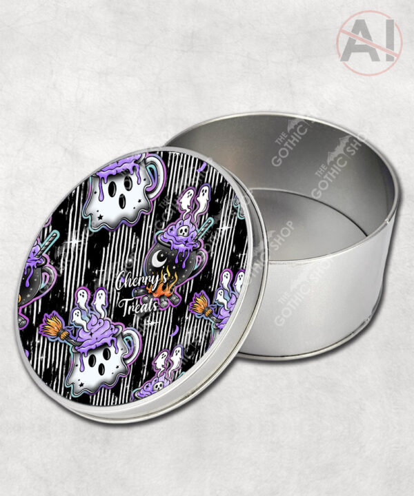 19763 ghost cauldron halloween personalised tin 5