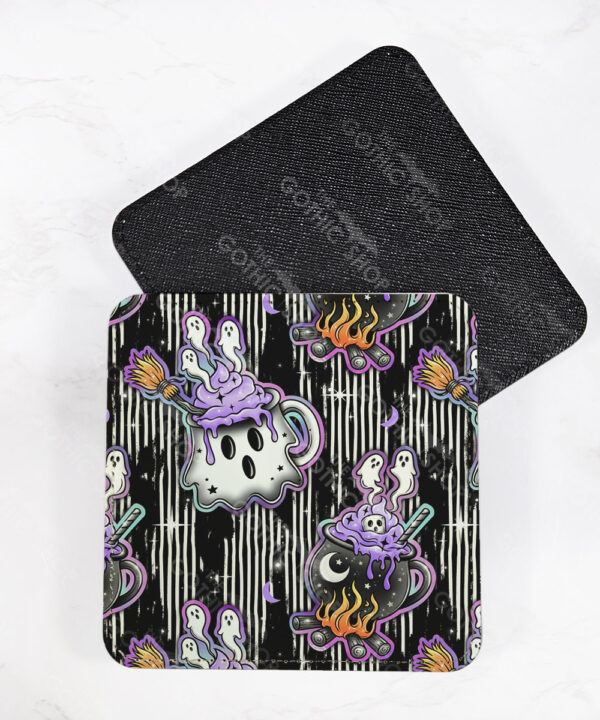 19764 ghost cauldron halloween coaster 1