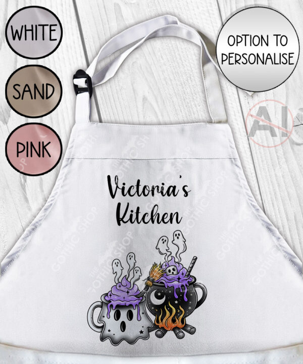 19767 ghost cauldron halloween apron 1