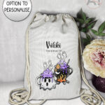 19768 ghost cauldron halloween drawstring bag 1