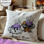 19771 ghost cauldron halloween cushion 2