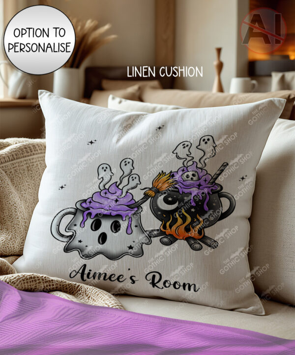 19771 ghost cauldron halloween cushion 2