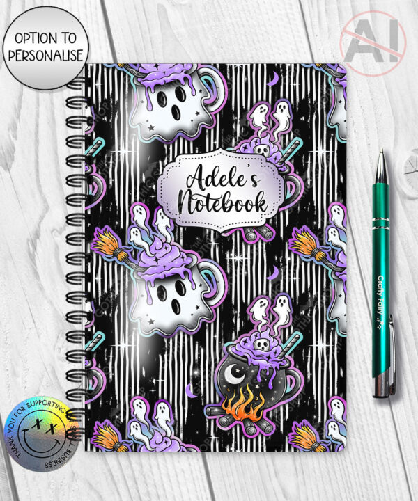 19772 ghost cauldron halloween notebook 2