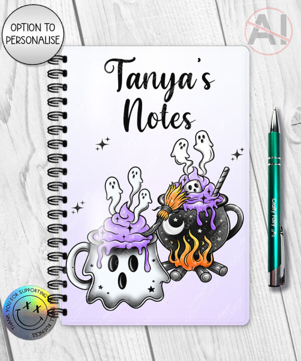 19772 ghost cauldron halloween notebook 4