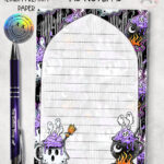 19773 ghost cauldron halloween a5 notepad