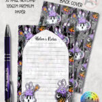 19773 ghost cauldron halloween a6 notepad