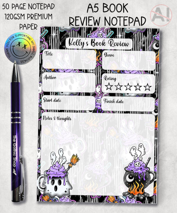 19773 ghost cauldron halloween notepad book review