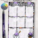 19773 ghost cauldron halloween notepad weekly planner