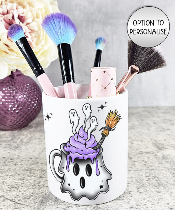 19777 ghost cauldron halloween brush pot 3