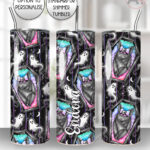 cosybat baby bat sleeping in coffin straight tumbler option to personalise