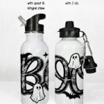 19784 boo ghosts halloween water bottle 2