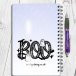 19785 boo ghosts halloween a5 notebook 2