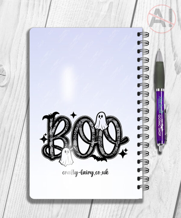 19785 boo ghosts halloween a5 notebook 2
