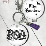19786 boo ghosts halloween keyring 1