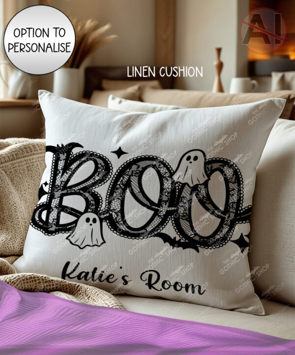 19787 boo ghosts halloween cushion 2