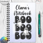19792 boo ghosts halloween a5 notebook 1