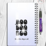 19792 boo ghosts halloween a5 notebook 2