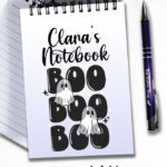 19792 boo ghosts halloween a6 notebook 3