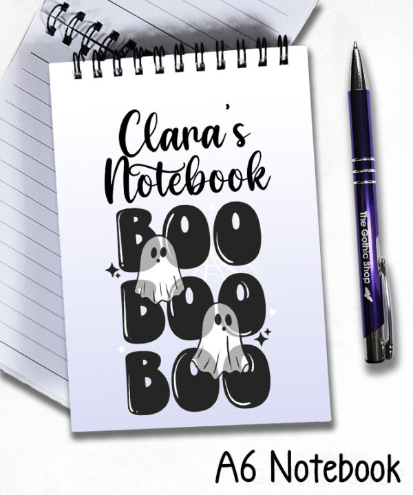 19792 boo ghosts halloween a6 notebook 3