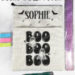 19795 boo ghosts halloween book bag
