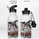 19798 bad witch vibes gothic halloween water bottle