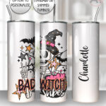 19799 bad witch vibes gothic halloween tumbler 2