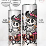 19799 bad witch vibes gothic halloween tumbler 3