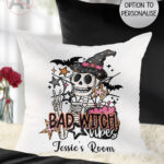 19801 bad witch vibes gothic halloween cushion 1