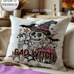 19801 bad witch vibes gothic halloween cushion 2