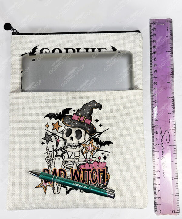 19803 bad witch vibes gothic halloween ipad pouch 2