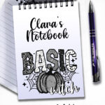 19809 basic witch gothic witchy a6 notebook 2