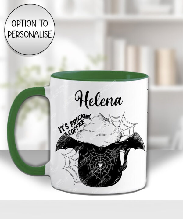 it's frickin' coffee witchy halloween mug and/or coaster optional to personalise
