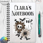 19833 ghost flowers personalised a5 notebook 2