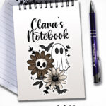 19833 ghost flowers personalised a6 notebook 3