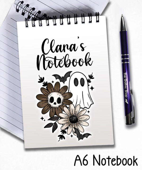 19833 ghost flowers personalised a6 notebook 3