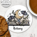 19836 cottagecore bookish openbook coaster 1