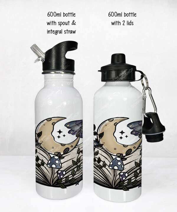 19838 cottagecore bookish open book water bottle 2